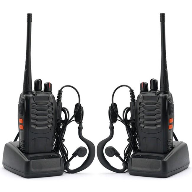 طقم جهازي اتصال لاسلكي باوفينج BF-888S مع قاعدتي شحن وسماعتي أذن