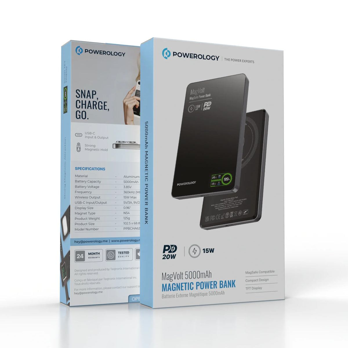 Powerology Mag Volt 5000 m Ah Magnetic Power Bank - Black – image 12