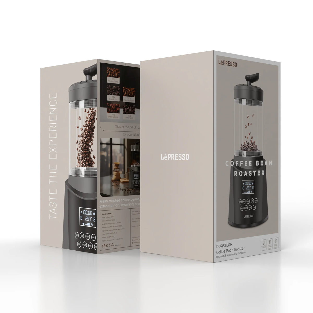 LePresso Roastlab Coffee Bean Roaster with Manual Automatic Function Black – image 2