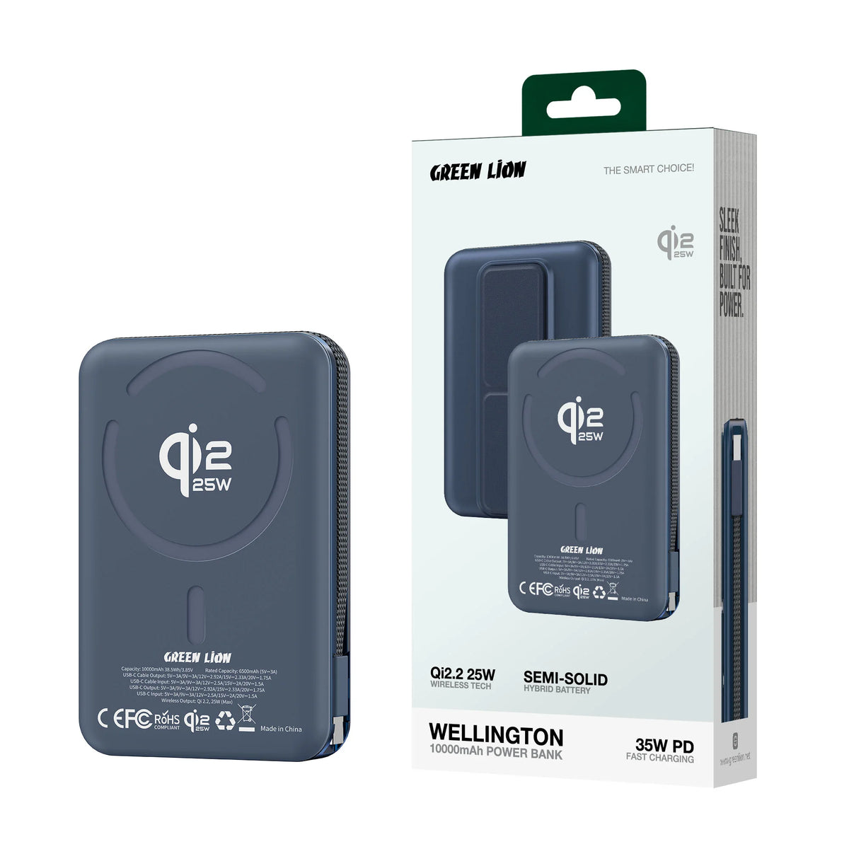 Green Lion WELLINGTON 10000 m Ah MagSafe Power Bank PD 35 W - Blue – image 3