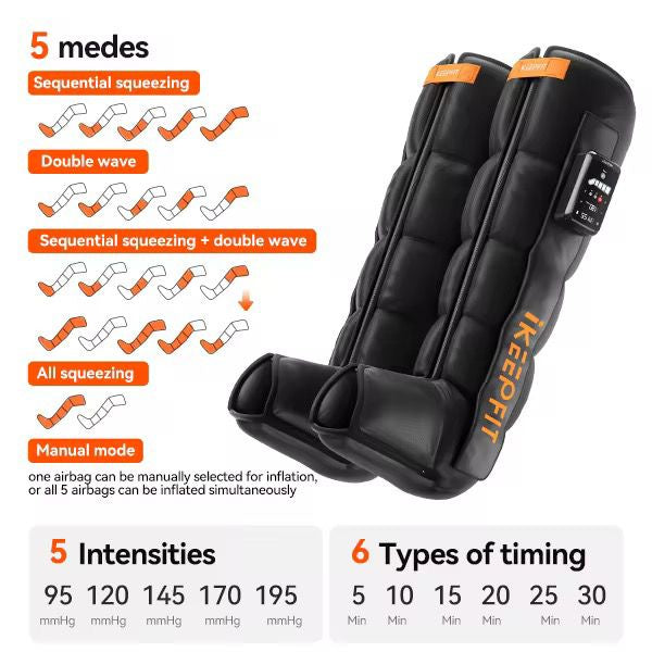 جهاز مساج ضغط هوائي للساقين - استشفاء عضلي احترافي (لقدم واحدة) | Air Compression Leg Massager for Muscle Recovery - Single Leg | صورة المنتج 4 / Product image 4