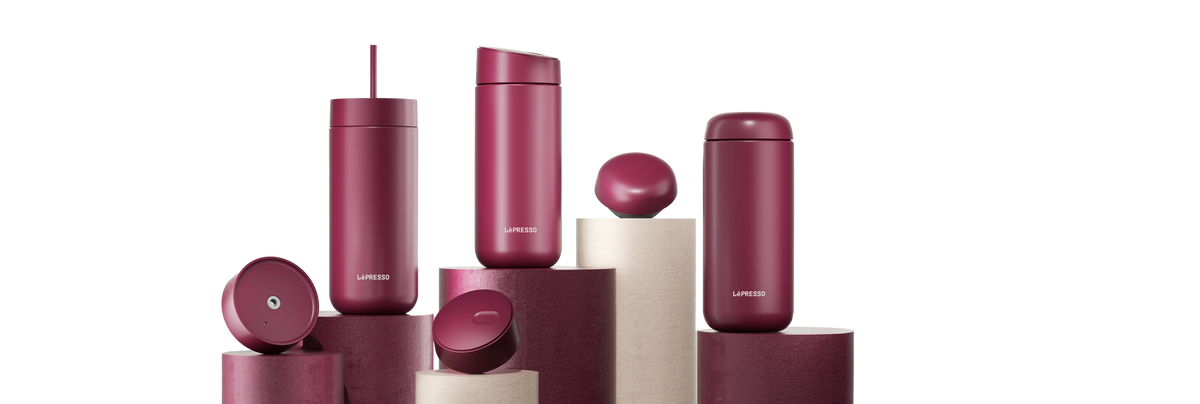 LePresso Trio Tumbler 3 in 1 Lid Tumbler - Maroon
