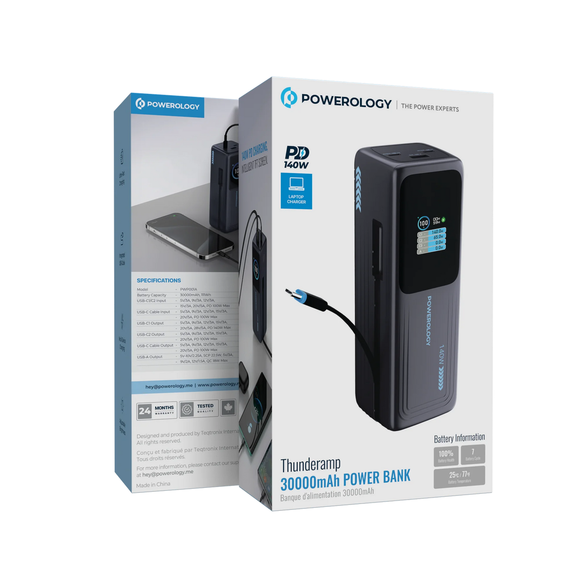 Powerology Thunderamp 30000mAh Power Bank Gray – image 10