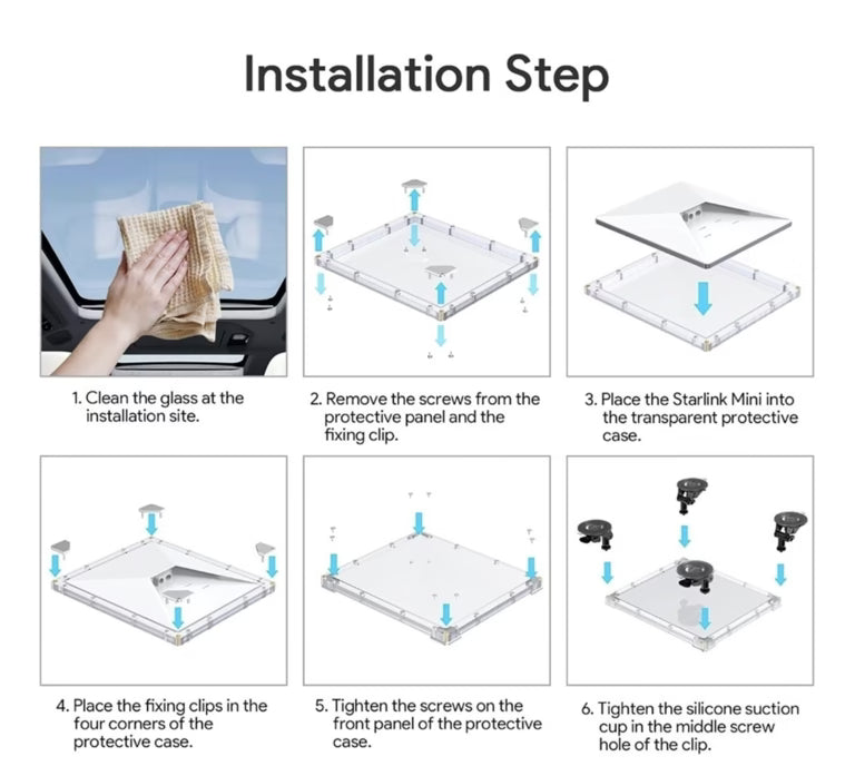 حامل سيارة لستارلينك ميني مع 4 أكواب شفط وحقيبة حماية | Car mount for Starlink Mini with 4 suction cups and protective bag | صورة المنتج 2 / Product image 2
