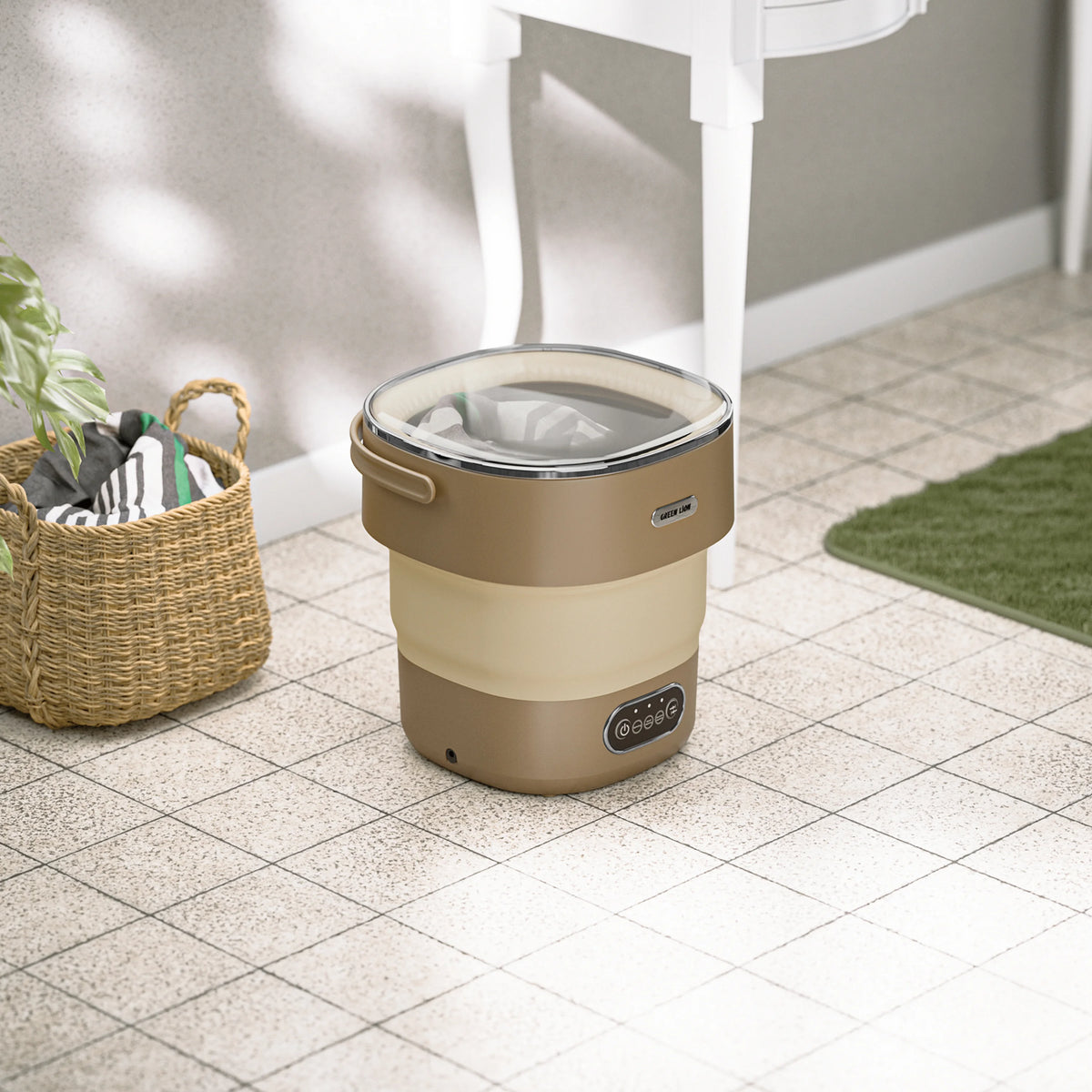 Green Lion Fold Wash Mini Washing Machine 13l Khaki – image 4