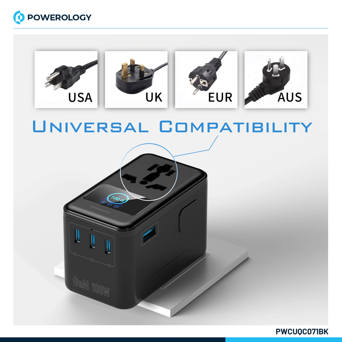 Powerology Voltvoya Gan Travel Adapter Black – image 16