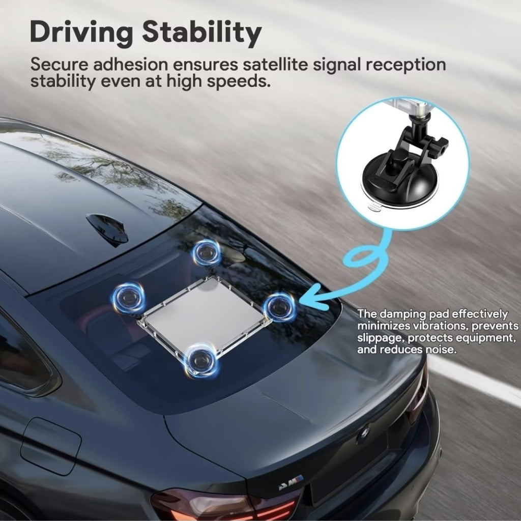 حامل سيارة لستارلينك ميني مع 4 أكواب شفط وحقيبة حماية | Car mount for Starlink Mini with 4 suction cups and protective bag | صورة المنتج 4 / Product image 4