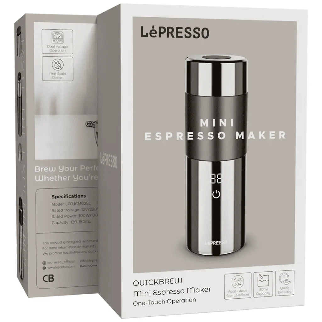 ماكينة الإسبريسو الميني مع وظيفة تبخير الحليب - Lepresso | Mini Espresso Machine with Milk Frothing Function - Lepresso | صورة المنتج 3 / Product image 3