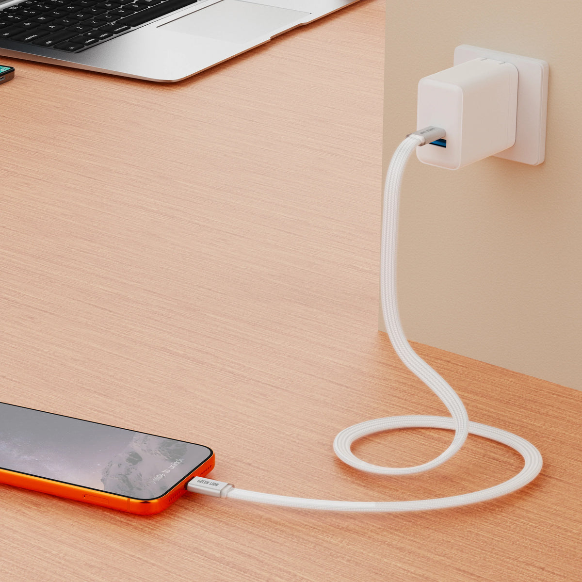 Green Lion Flex Wave USB C to USB C Cable White – image 2