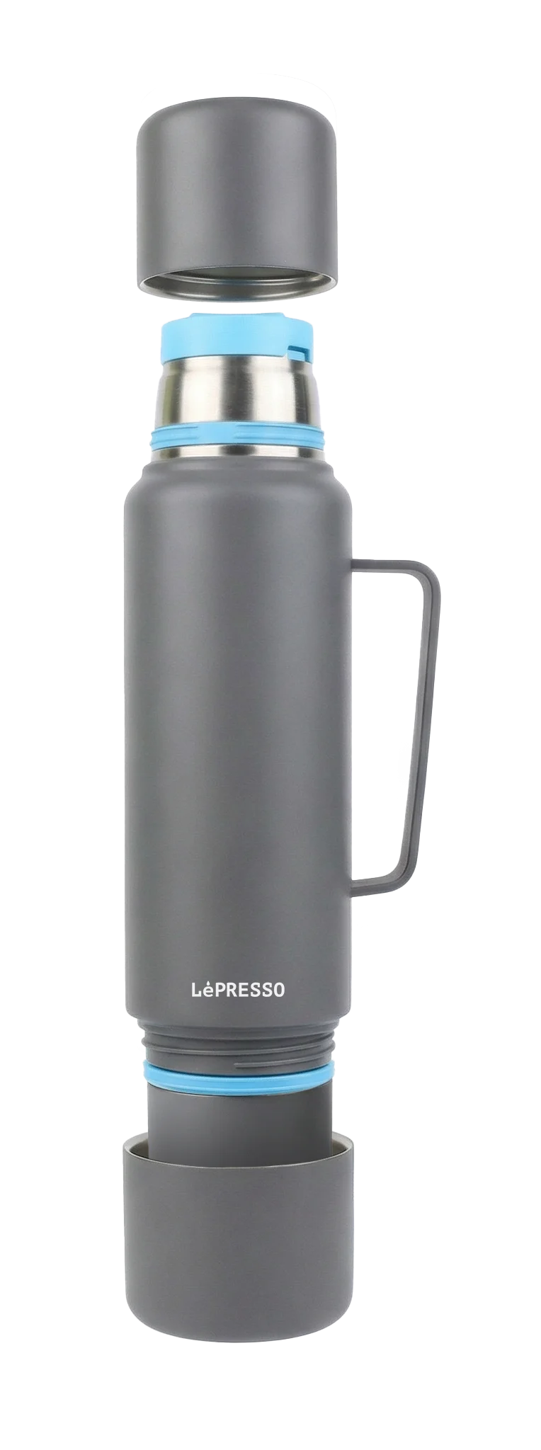 LePresso Vacaflow Double Wall Insulated Vacuum Bottle Grey – image 10