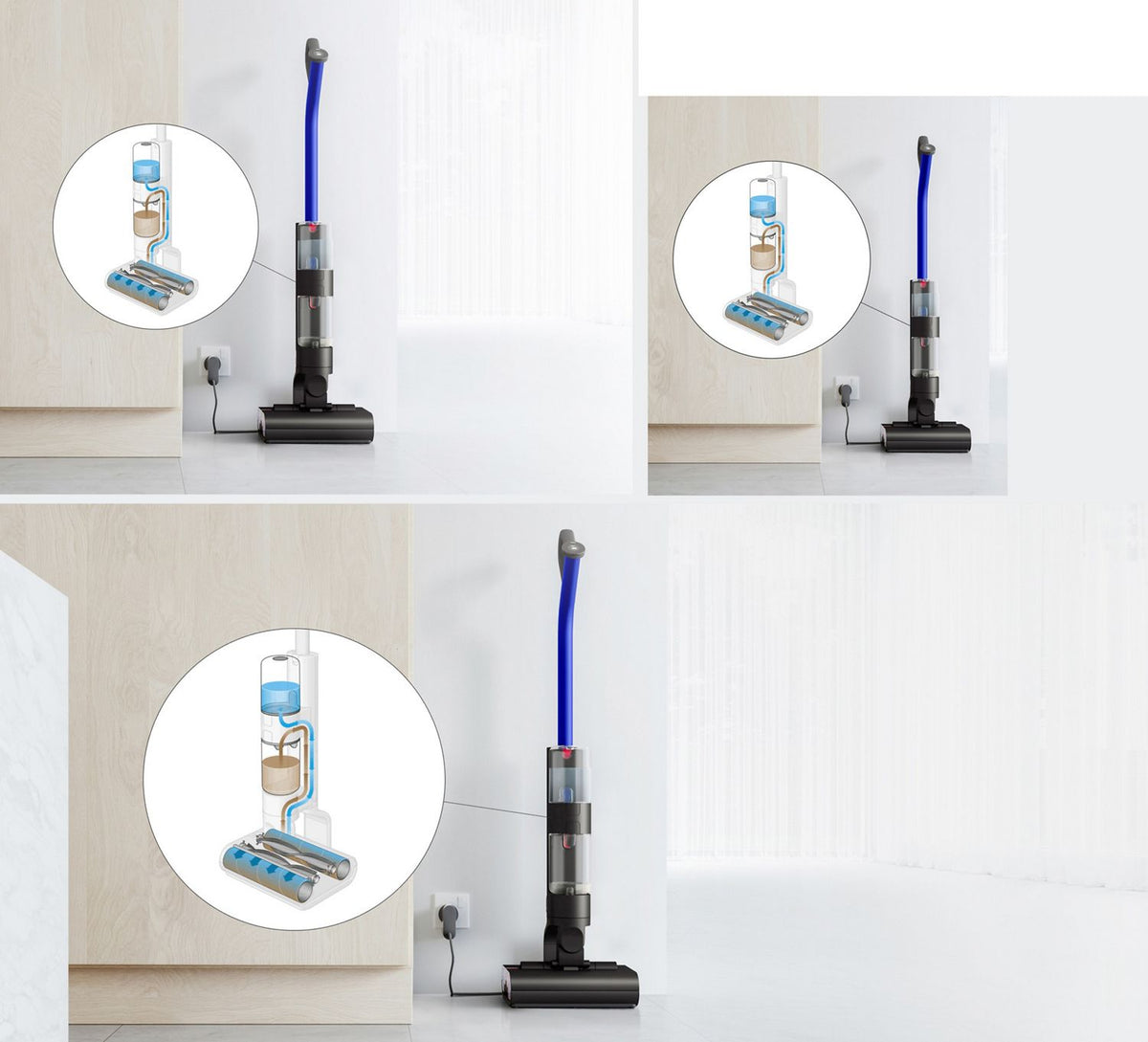 مكنسة دايسون Wash G1™ لتنظيف الأرضيات المبللة (WR01) - الإصدار الدولي - أزرق/أسود | Dyson Wash G1™ Wet Floor Cleaner (WR01) - International Edition - Blue/Black | صورة المنتج 5 / Product image 5