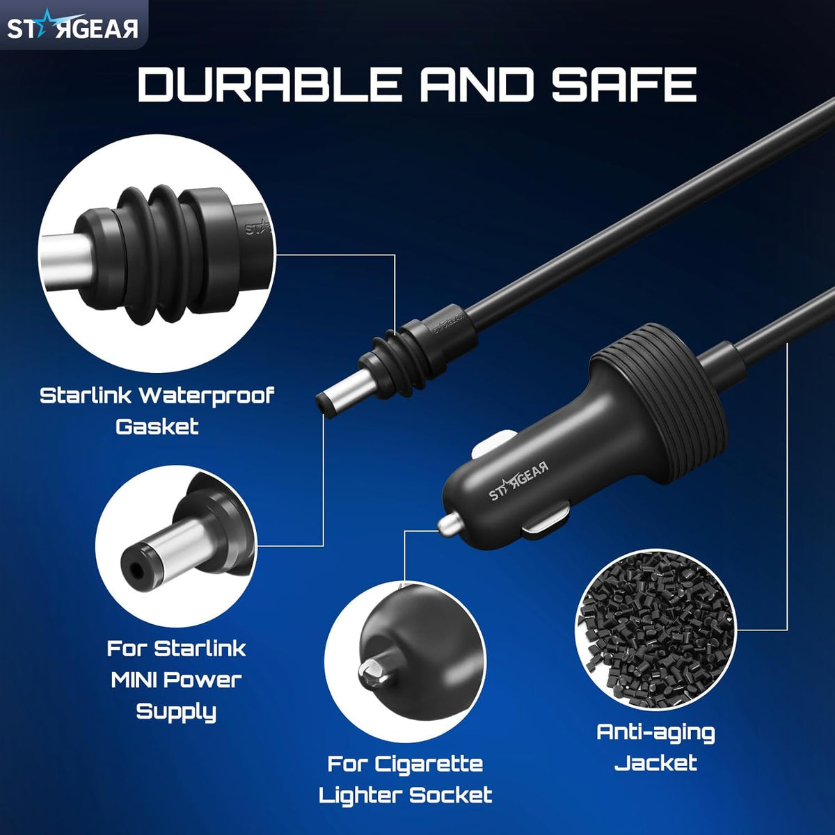 كابل سيارة ستارلينك ميني 12 فولت من ستارجير | StarGear Starlink Mini 12V Car Cable | صورة المنتج 6 / Product image 6