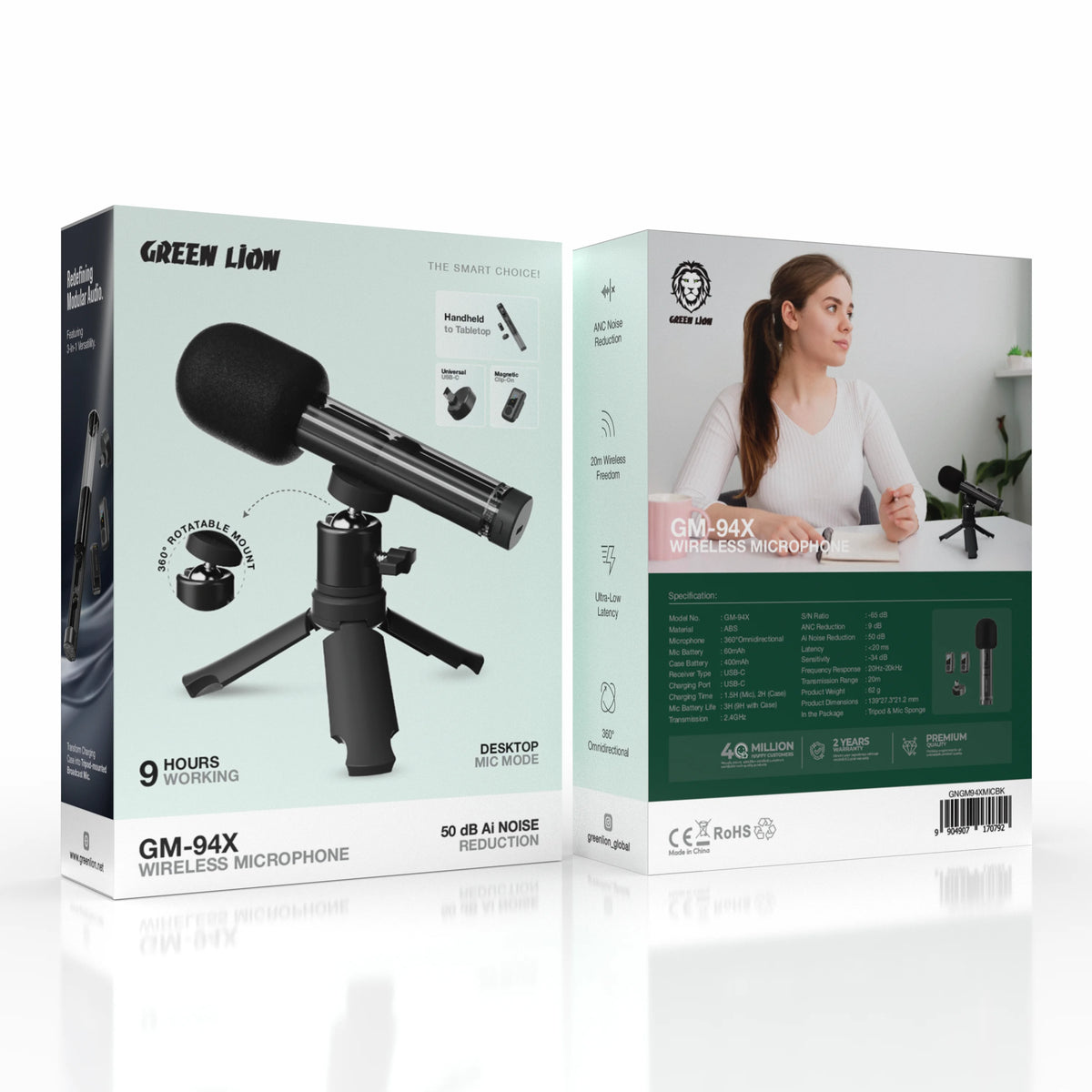 Green Lion Gm 94x Wireless Microphone Black – image 6