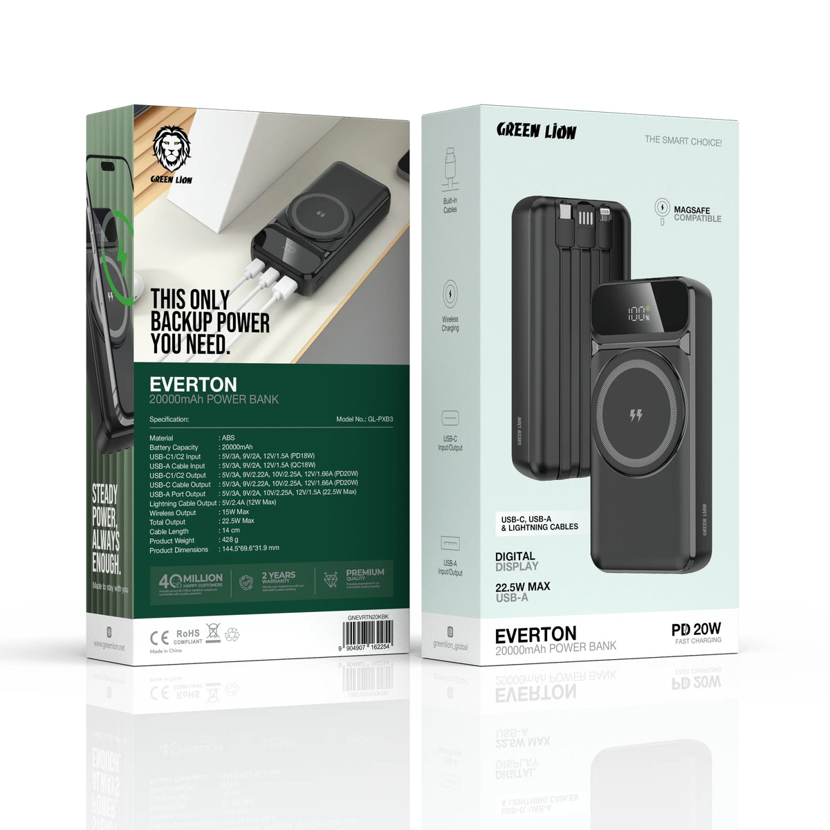Green Lion Everton 20000mAh Power Bank PD 20w Black – image 4