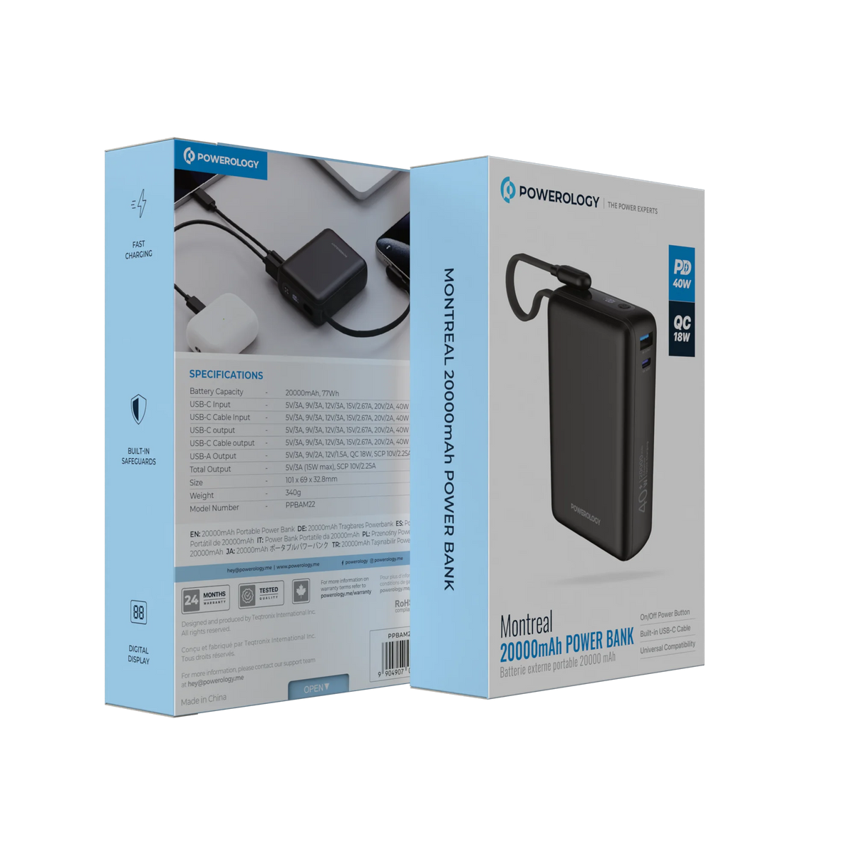 Powerology Montreal 20000mAh Power Bank Black – image 8