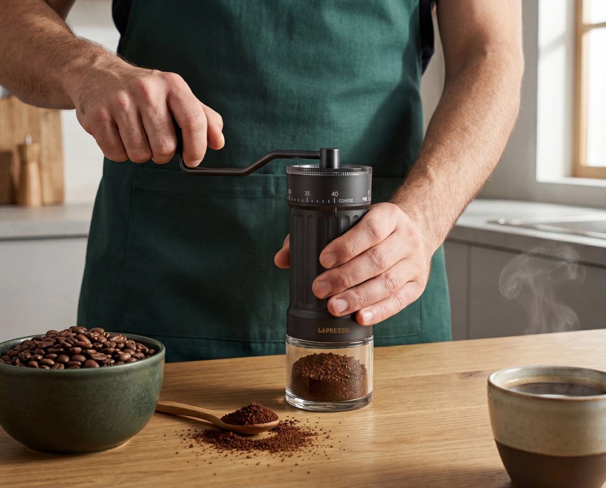 Lepresso Caffètradizione Manual Coffee Grinder Stainless Steel Burr - Black – image 7