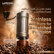 Lepresso Caffètradizione Manual Coffee Grinder Stainless Steel Burr - Black – image 2