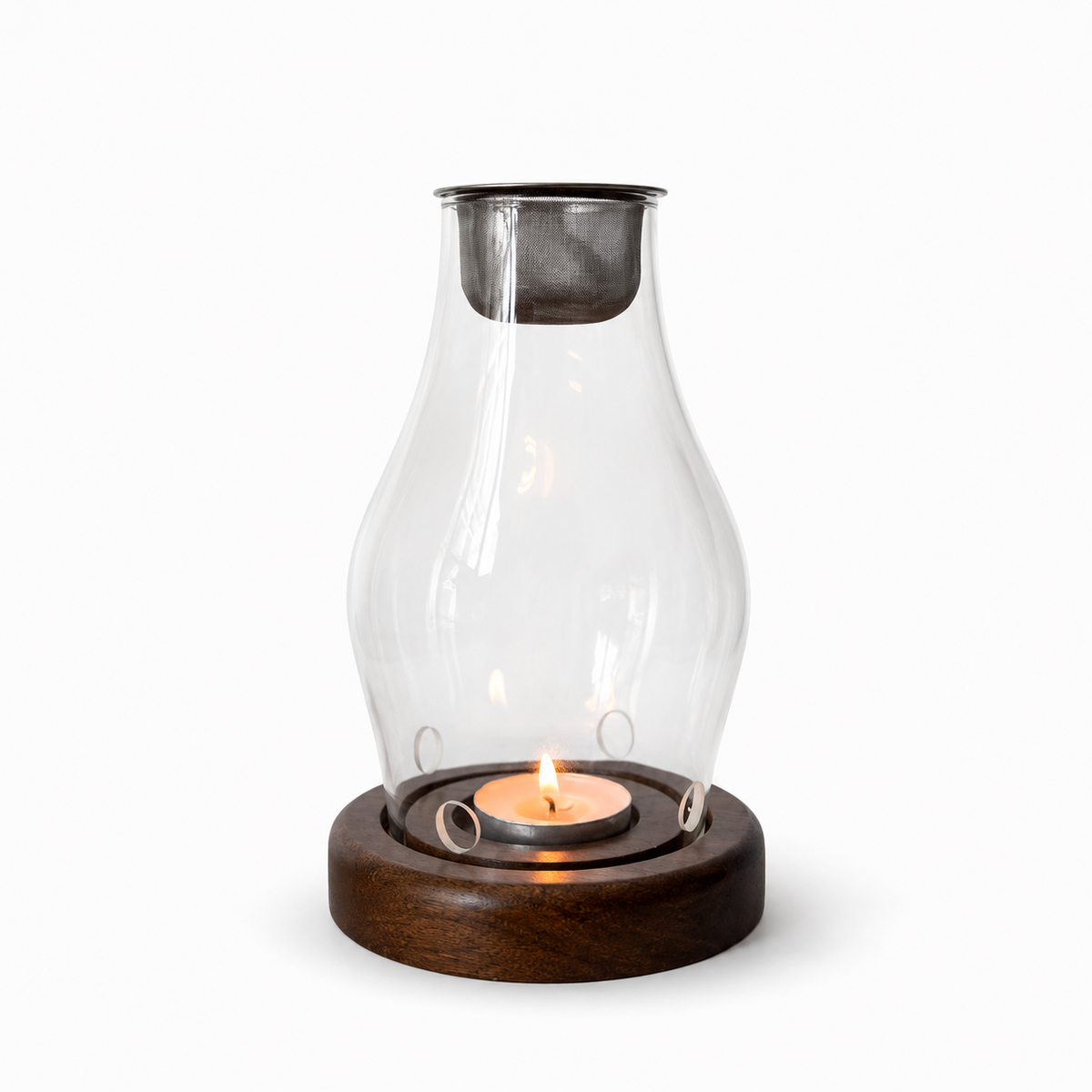 مبخرة زجاجية فاخرة - ناشر عود وبخور مع إضاءة شمعة هادئة | Luxurious Glass Incense Burner - Oud and Bakhour Diffuser with Soft Candlelight | صورة المنتج 1 / Product image 1