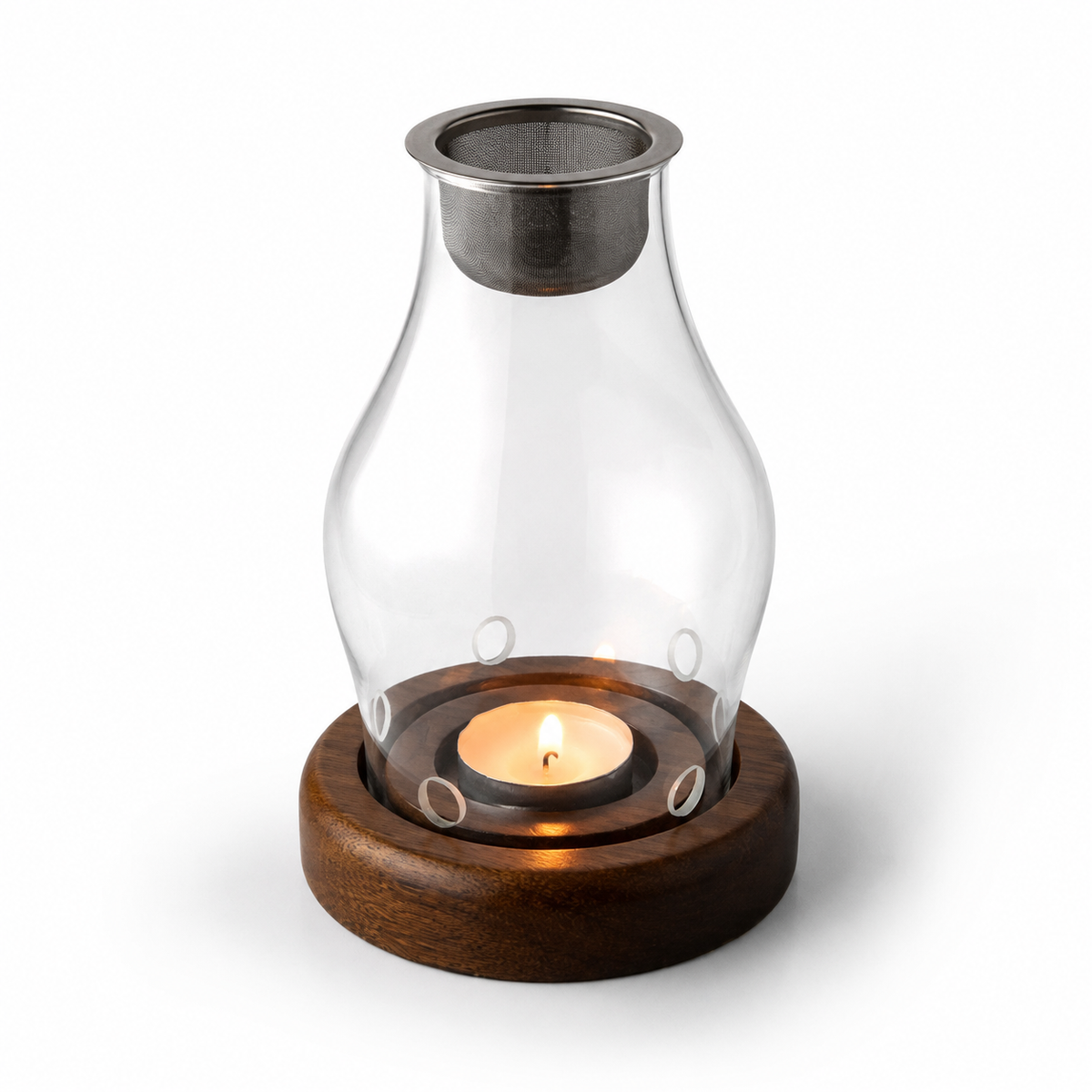 مبخرة زجاجية فاخرة - ناشر عود وبخور مع إضاءة شمعة هادئة | Luxurious Glass Incense Burner - Oud and Bakhour Diffuser with Soft Candlelight | صورة المنتج 4 / Product image 4