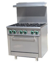 طباخ أمريكي 6 عيون مع فرن FR36