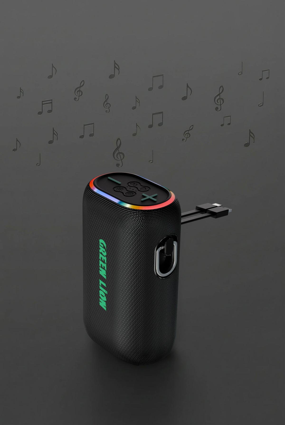 Green Lion Wave 20 Speaker with 10000mAh Power Bank Black – image 2