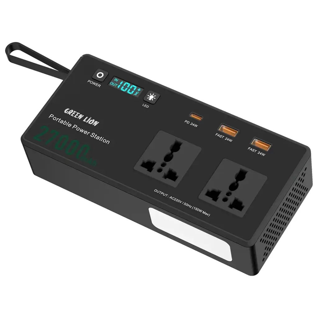 باور بانك جرين ليون فولت ميت 27000 مللي أمبير – أسود | Green Lion Voltmet 27000 mAh Power Bank - Black | صورة المنتج 1 / Product image 1