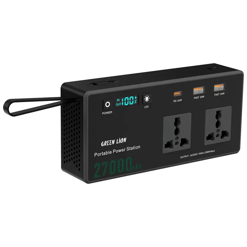 باور بانك جرين ليون فولت ميت 27000 مللي أمبير – أسود | Green Lion Voltmet 27000 mAh Power Bank - Black | صورة المنتج 2 / Product image 2