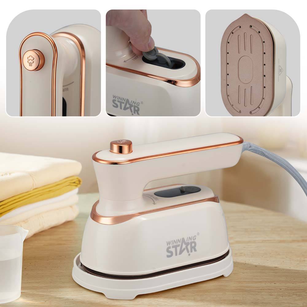 Winning Star 1000W PTC Heating Small Travel Steam Iron for Clothes