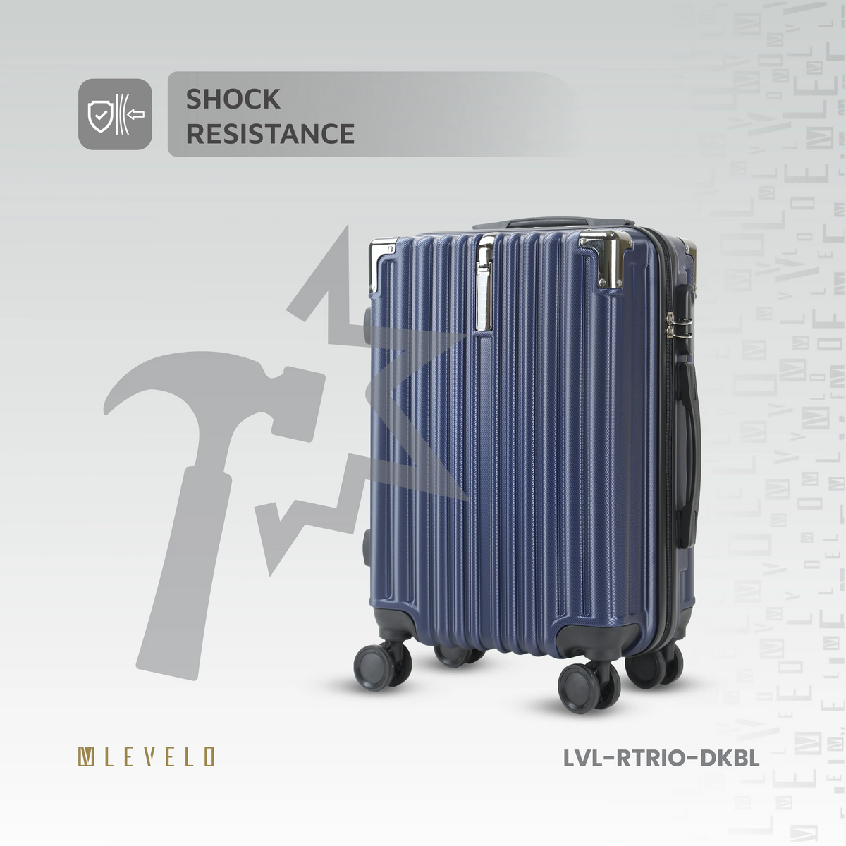 طقم حقائب سفر Levelo RoamTrio ABS – 3 قطع مع ميزان مدمج وقفل رقمي وعجلات مزدوجة | Levelo RoamTrio ABS 3-Piece Luggage Set with Scale, Combo Lock & Double Wheels | صورة المنتج 7 / Product image 7