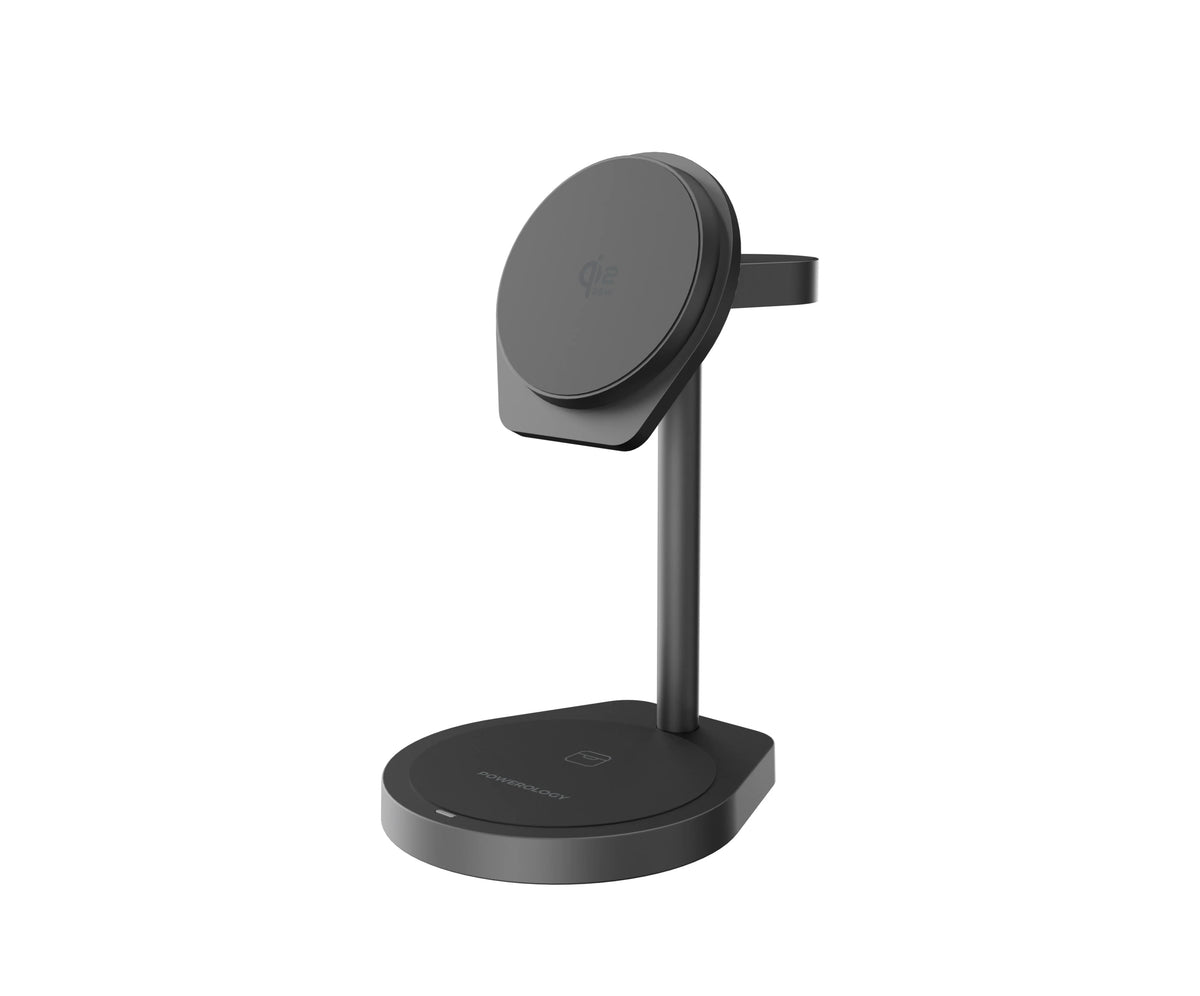 Powerology Eifel 3 in 1 Wireless Charger Gray – image 11