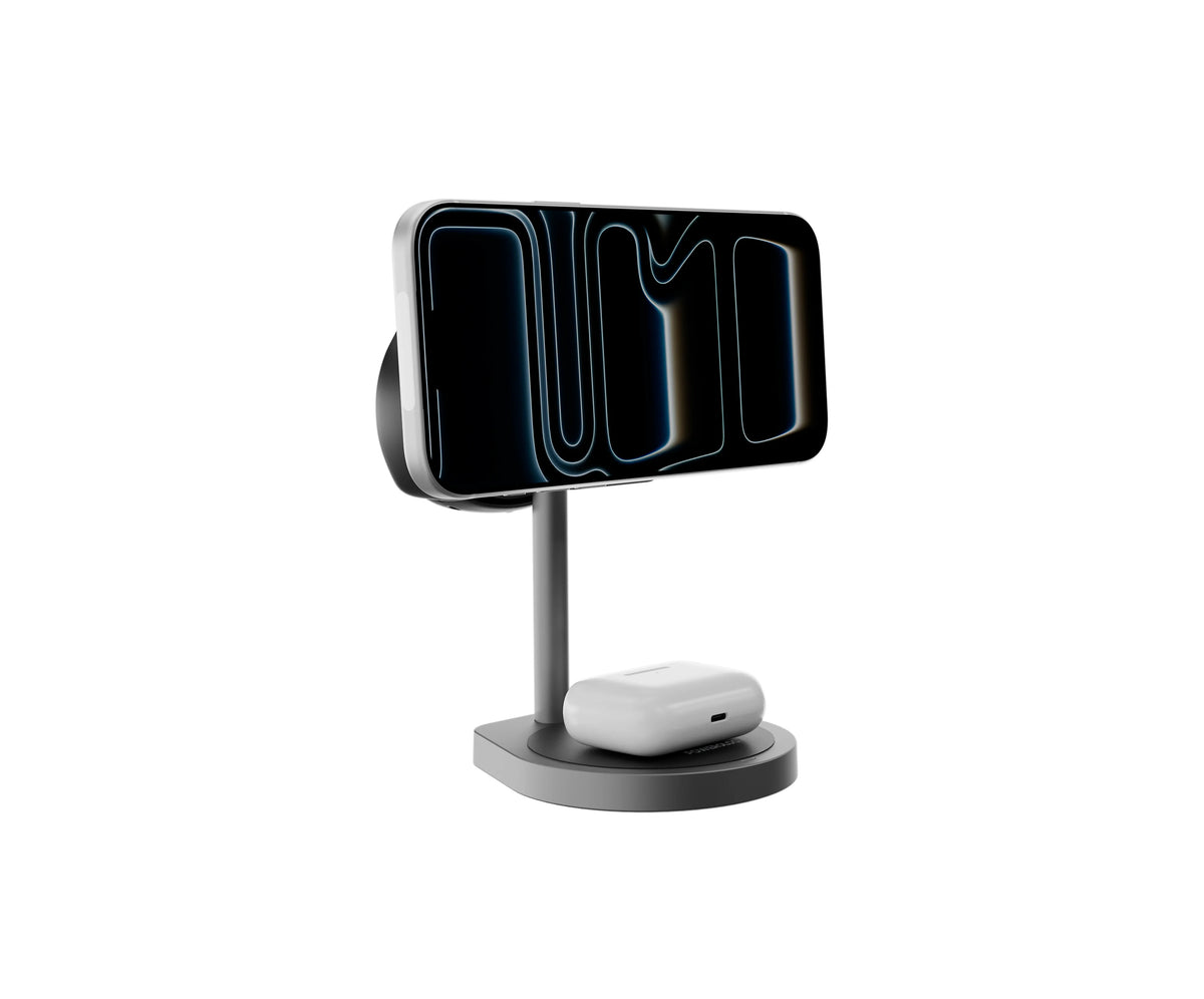 Powerology Eifel 3 in 1 Wireless Charger Gray – image 2