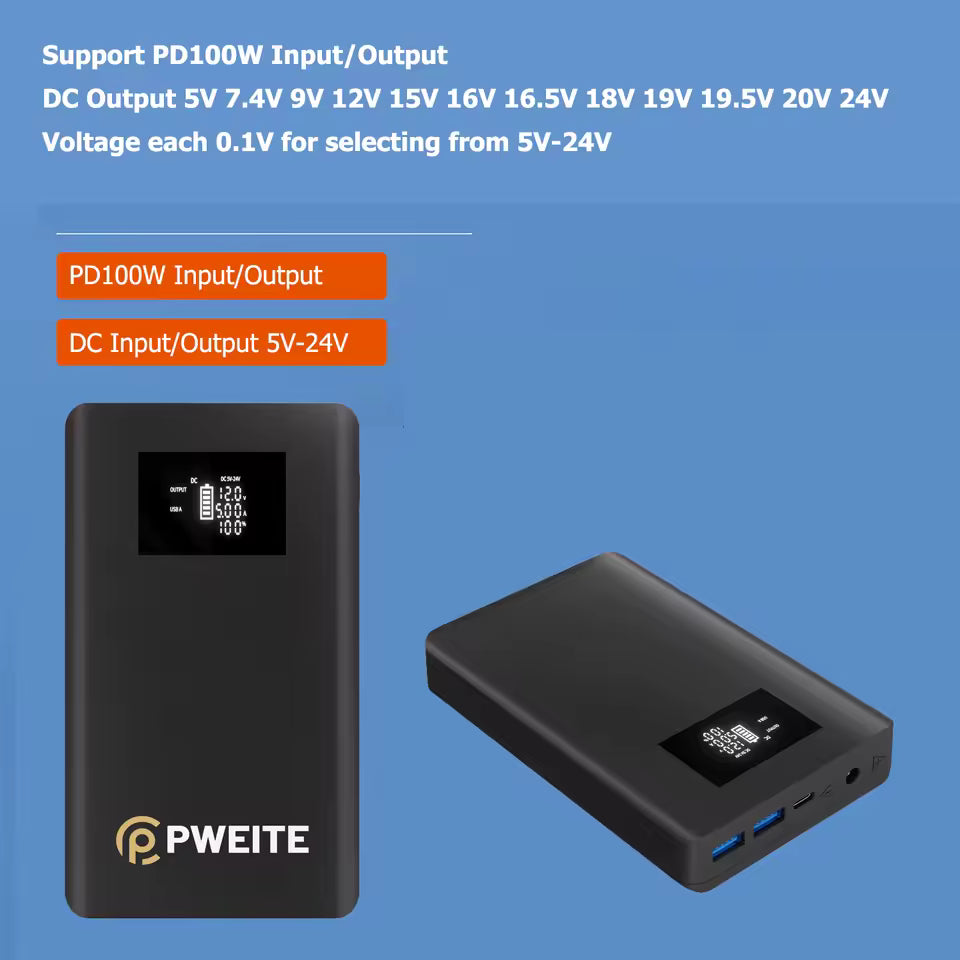 باوربانك محمول دي سي 20 – خرج DC للابتوب 100 واط | Portable Power Bank DC20 - 100W DC Output for Laptops | صورة المنتج 5 / Product image 5