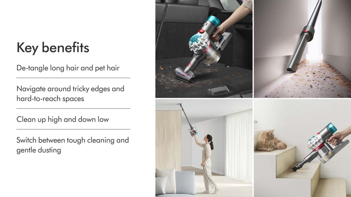 مكنسة كهربائية لاسلكية Dyson V8 Absolute بقوة شفط تصل إلى 110000 دورة في الدقيقة ومدة تشغيل 40 دقيقة وسعة سلة 0.54 لتر | Dyson V8 Absolute Cordless Vacuum Cleaner with 110,000 RPM Suction Power, 40-Minute Run Time, and 0.54L Bin Capacity | 