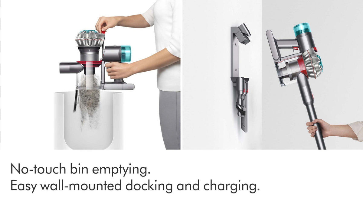 مكنسة كهربائية لاسلكية Dyson V8 Absolute بقوة شفط تصل إلى 110000 دورة في الدقيقة ومدة تشغيل 40 دقيقة وسعة سلة 0.54 لتر | Dyson V8 Absolute Cordless Vacuum Cleaner with 110,000 RPM Suction Power, 40-Minute Run Time, and 0.54L Bin Capacity | 