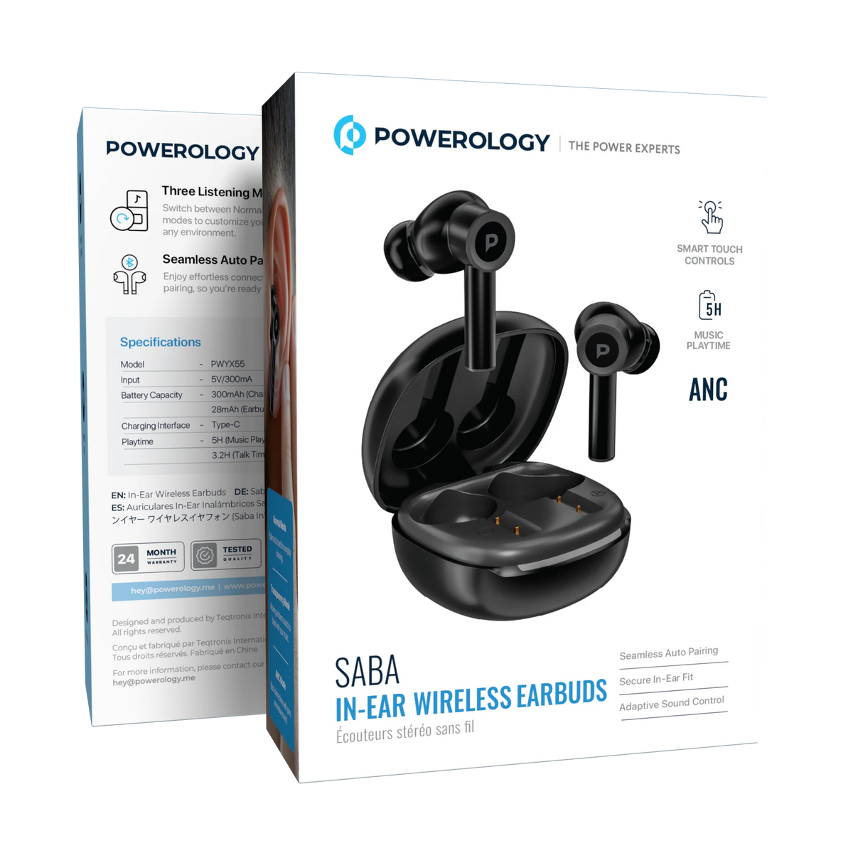 Powerology SABA In-Ear Wireless Earbuds - Black – image 11