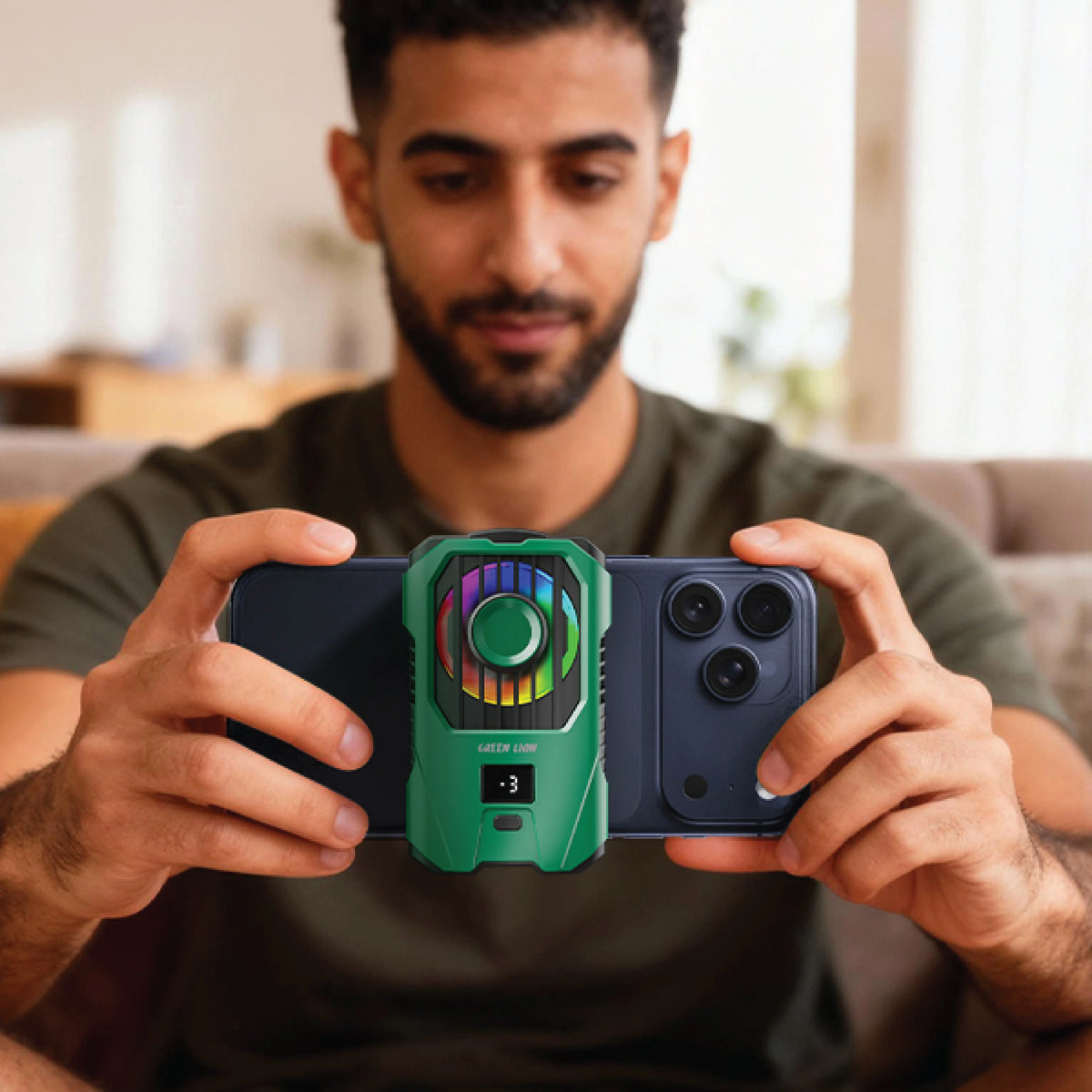 Green Lion Antarctica Clip on Phone Cooler Green – image 3