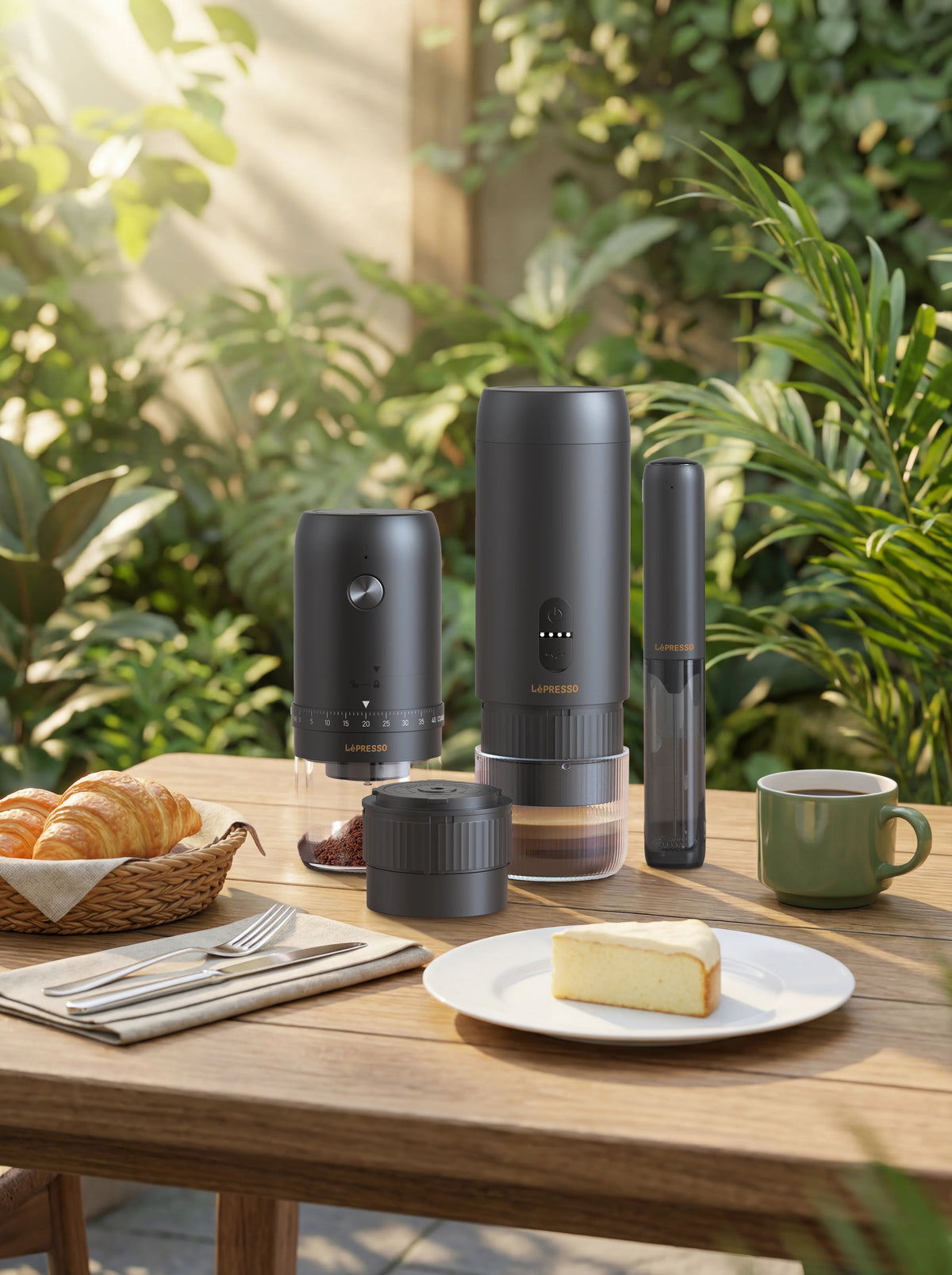 LePresso Brewology Coffee Kit Espresso Maker Rechargeable Grinder Milk Frother Black – image 9