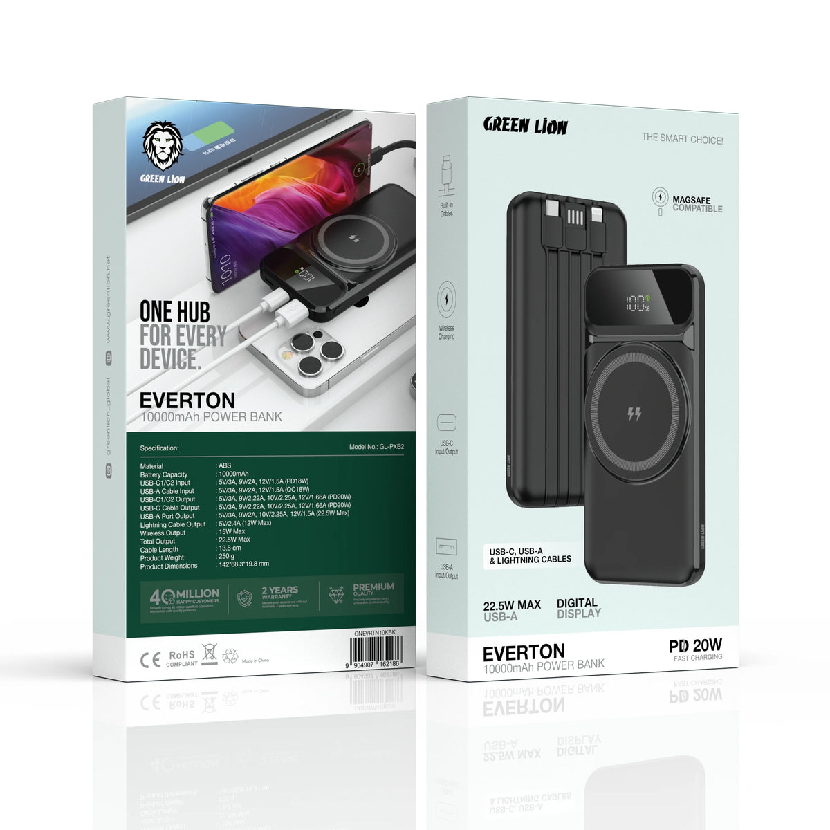 Green Lion Everton 10000mAh Power Bank PD 20w Black – image 4