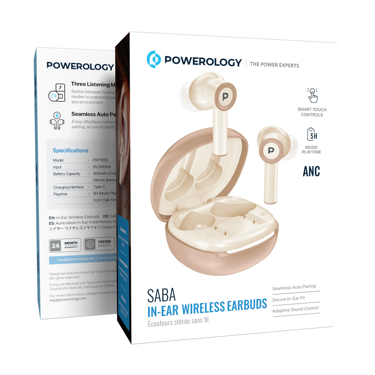 Powerology SABA In-Ear Wireless Earbuds - Titanium – image 9