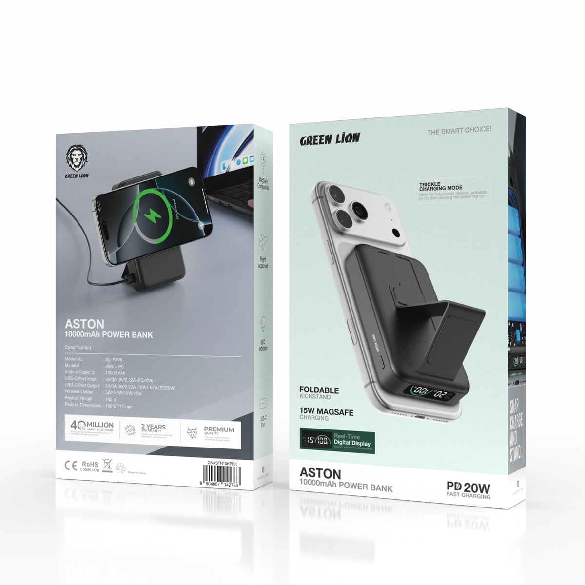Green Lion Aston 10000mAh Power Bank Black – image 4