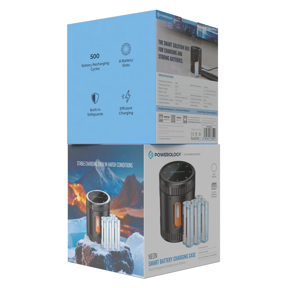 Powerology Neon Smart Battery Charging Case Black – image 10