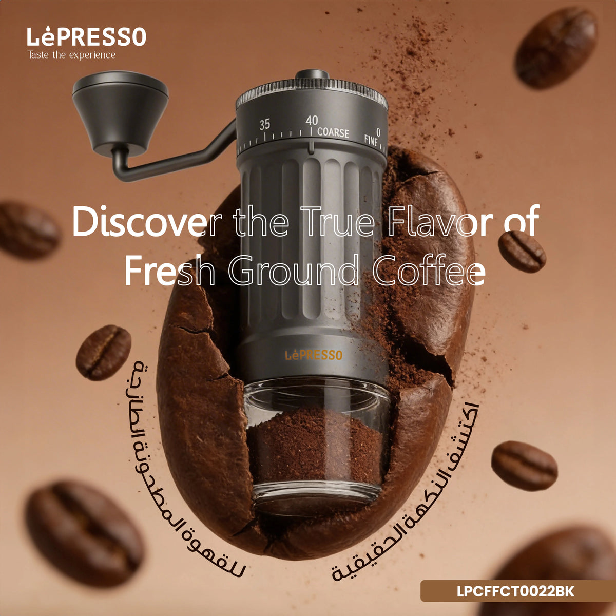 Lepresso Caffètradizione Manual Coffee Grinder Stainless Steel Burr - Black – image 4