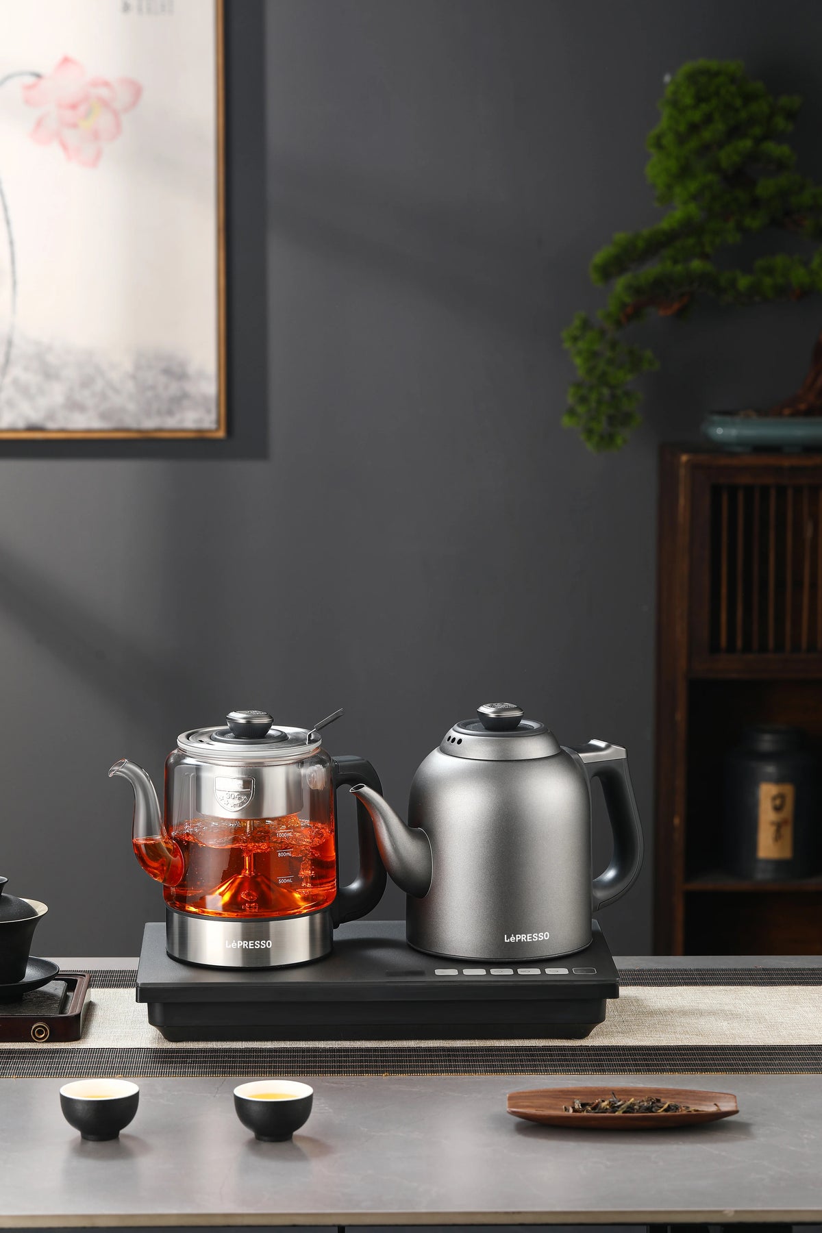 LePresso Aurabrew Tea Brewer and Water Boiler with Interactive Panel Gray – image 9