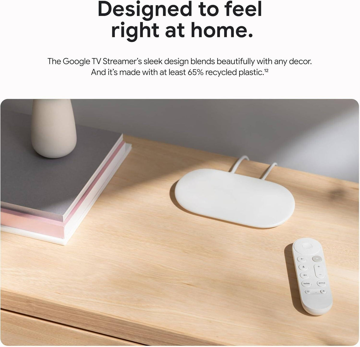 جهاز بث تلفزيوني 4k سعة 32 جيجابايت مع ريموت صوتي جوجل Google TV Streamer 4K | Google TV Streamer 4K, 32GB, with Voice Remote | صورة المنتج 3 / Product image 3