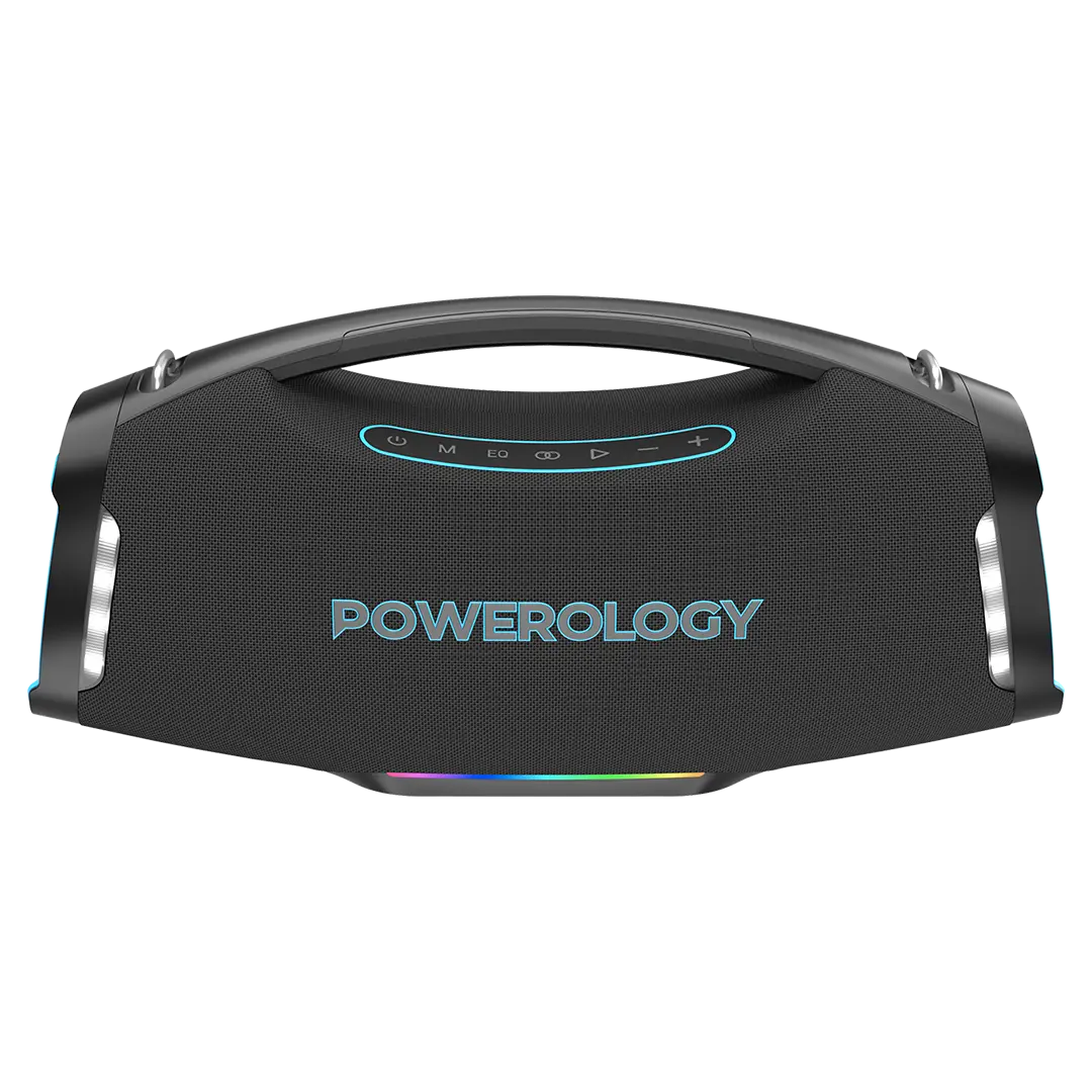Powerology Rock 350w Rgb Lighting Speaker Black