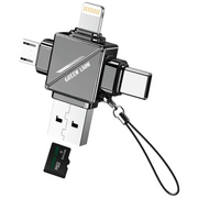 Green Lion 4 in 1 Tf Card Reader Gray