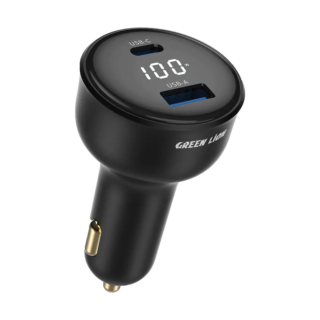 Green Lion Drive Volt Dual Port Car Charger Black