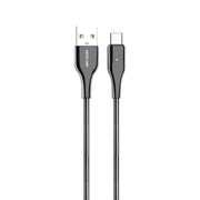 Green Lion USB A to USB C Metal Spring Hose Cable Silver