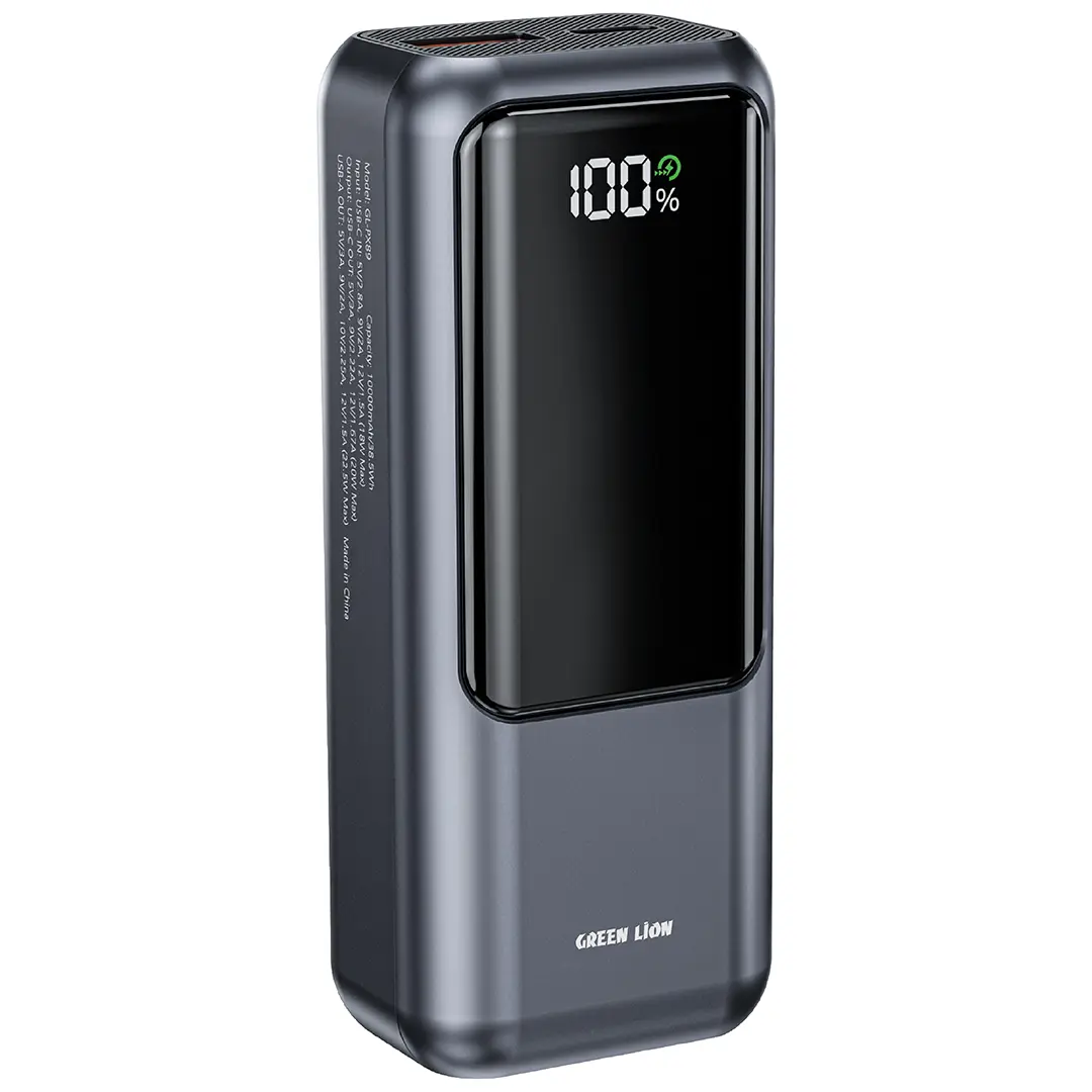 Green Lion Compact 10 10000mAh Power Bank Grey