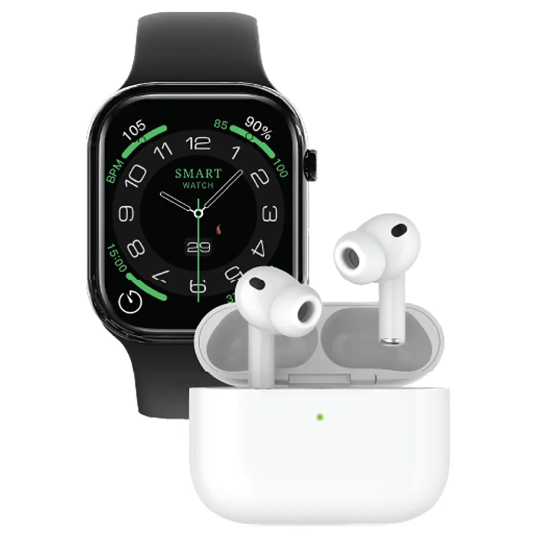Green Lion Dynamic 3 Ultimate 46 Smart Watch Earbuds Pro 3 Black White